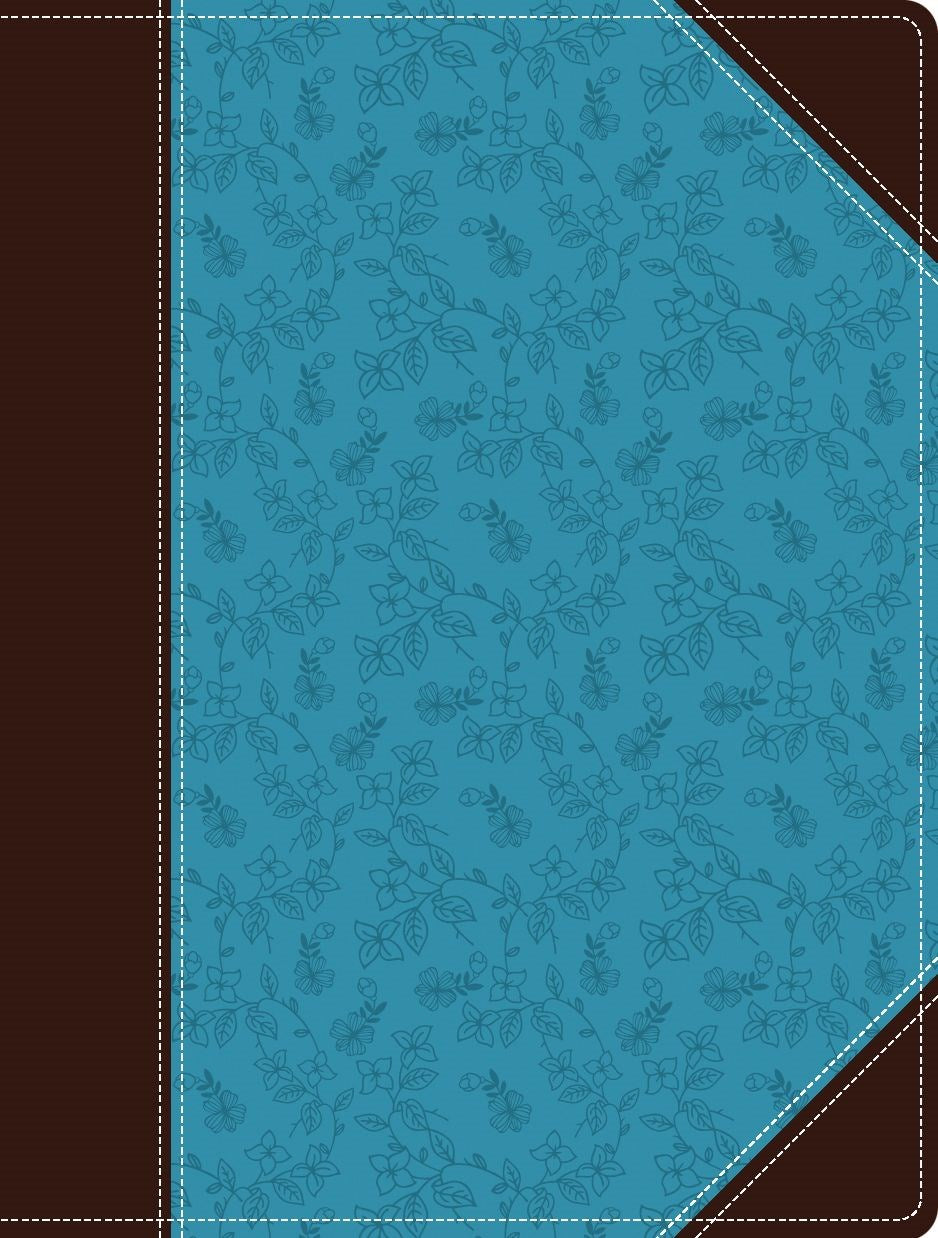 NIV, Journal the Word Bible (Perfect for Note-Taking), Leathersoft, Brown/Blue, Red Letter, Comfort Print