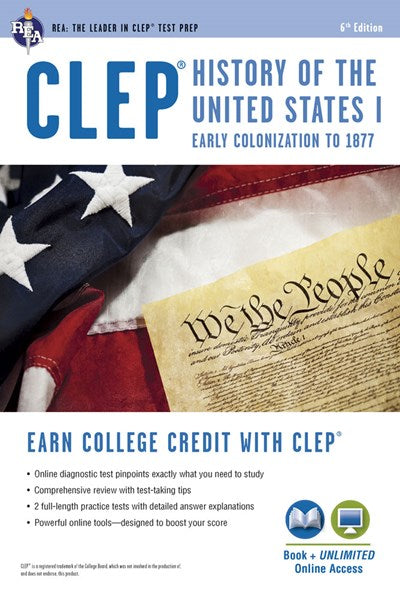 CLEP(r) History of the U.S. I Book + Online