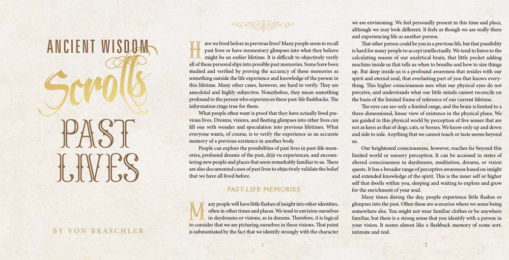 Ancient Wisdom Scrolls, Past Lives