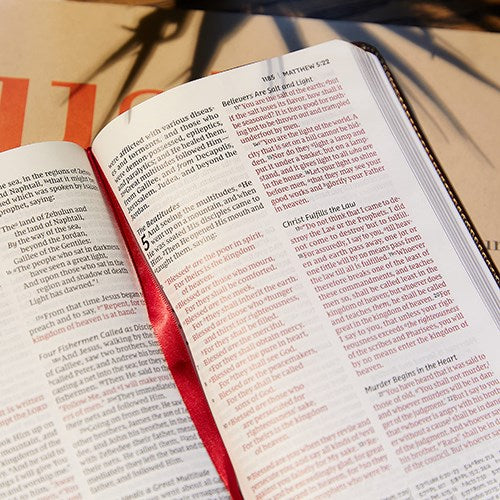 NKJV, Personal Size Reference Bible, Verse Art Cover Collection, Leathersoft, Tan, Red Letter, Comfort Print