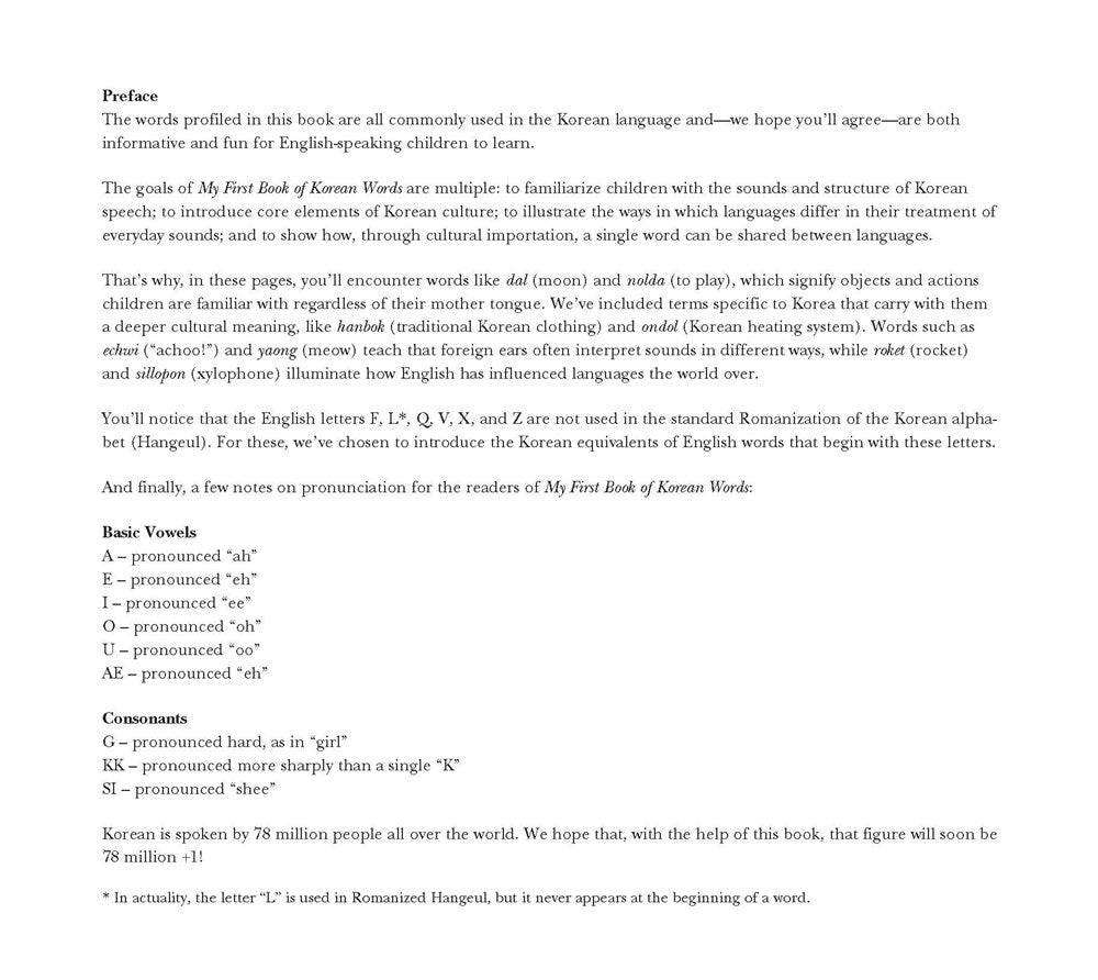 My First Book of Korean Words