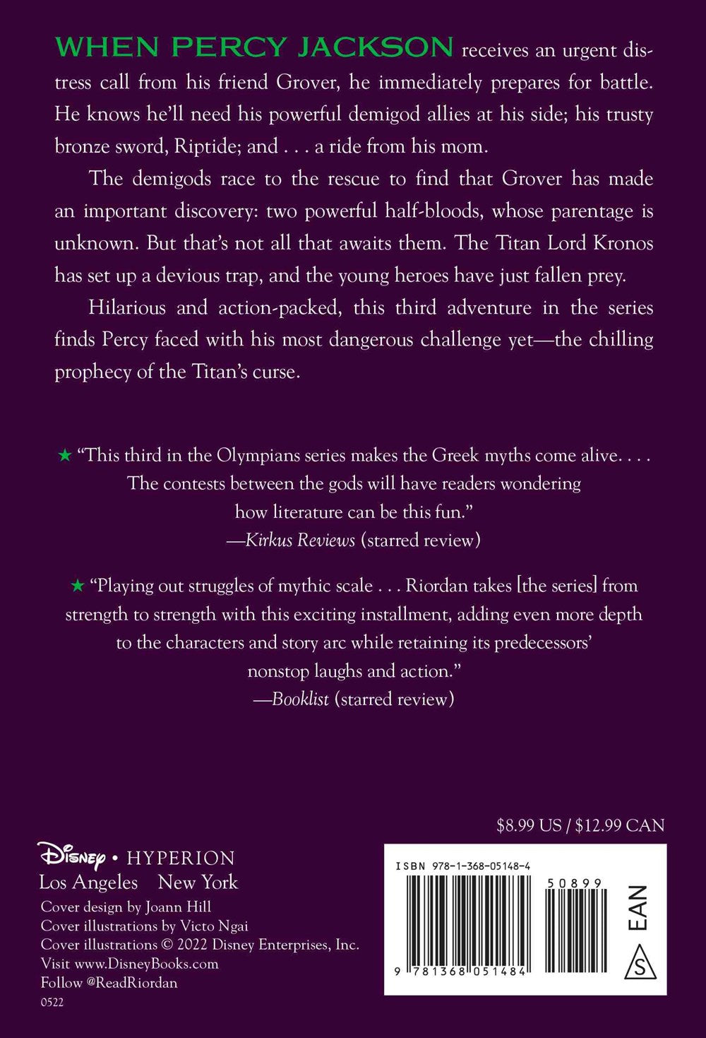 Percy Jackson and the Olympians, Book Three: The Titan's Curse