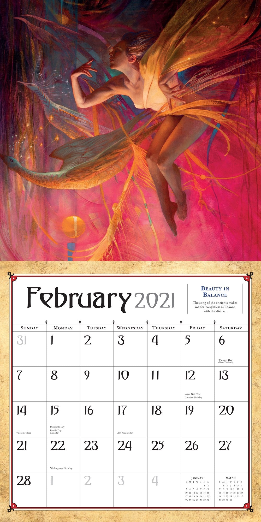Boris Vallejo and Julie Bell's Fantasy Wall Calendar 2021