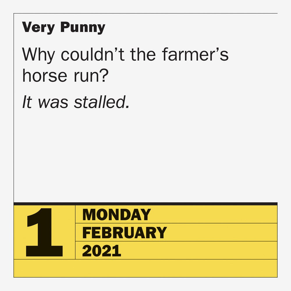 290 Bad Jokes & 75 Punderful Puns Page-A-Day Calendar 2021