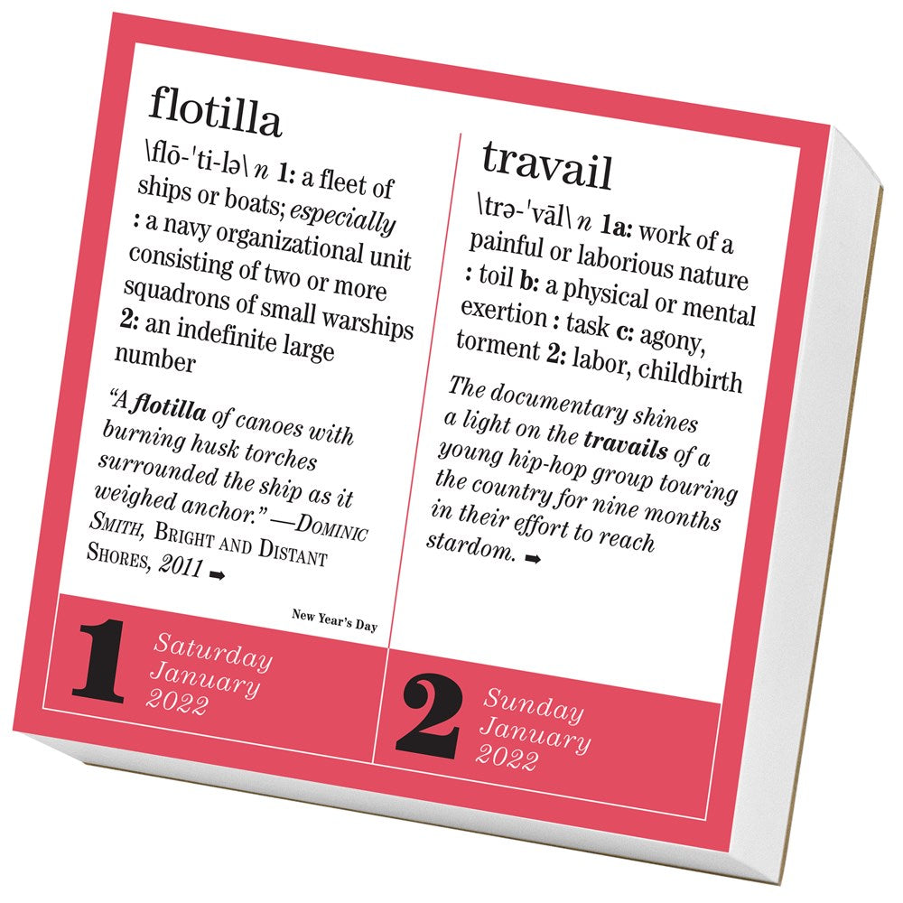 365 New Words-A-Year Page-A-Day Calendar 2022