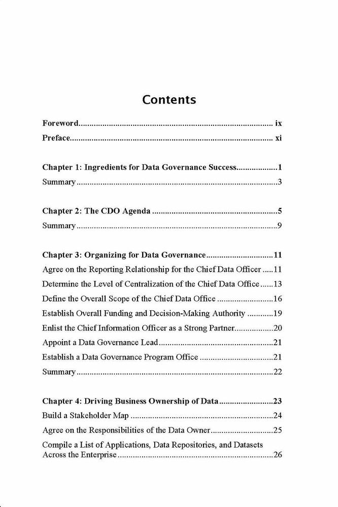 The Chief Data Officer Handbook for Data Governance