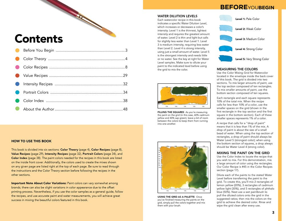 Color Mixing Recipes for Watercolor