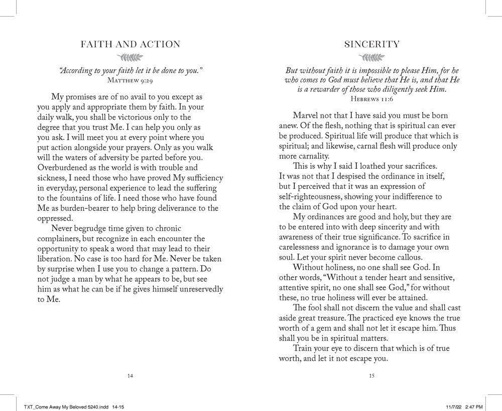 Come Away My Beloved Updated