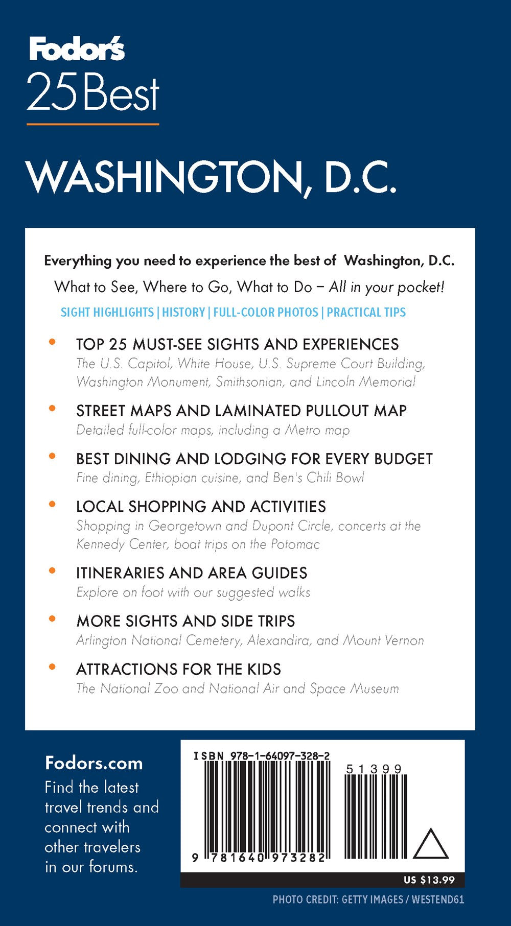 Fodor's Washington D.C 25 Best 2021