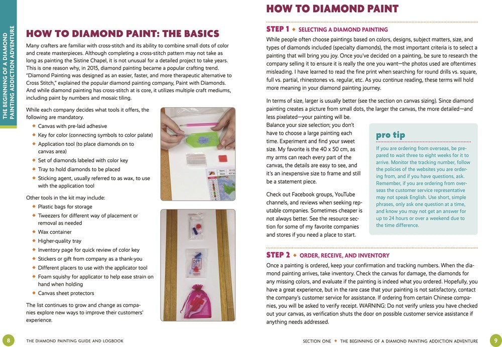 The Diamond Painting Guide and Logbook