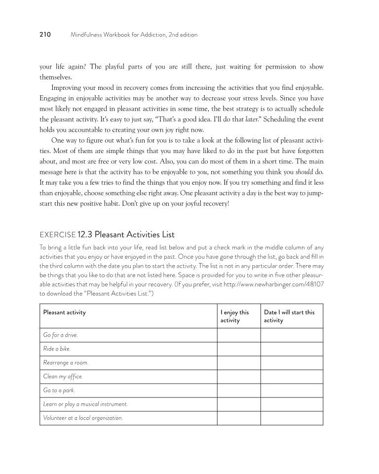 The Mindfulness Workbook for Addiction