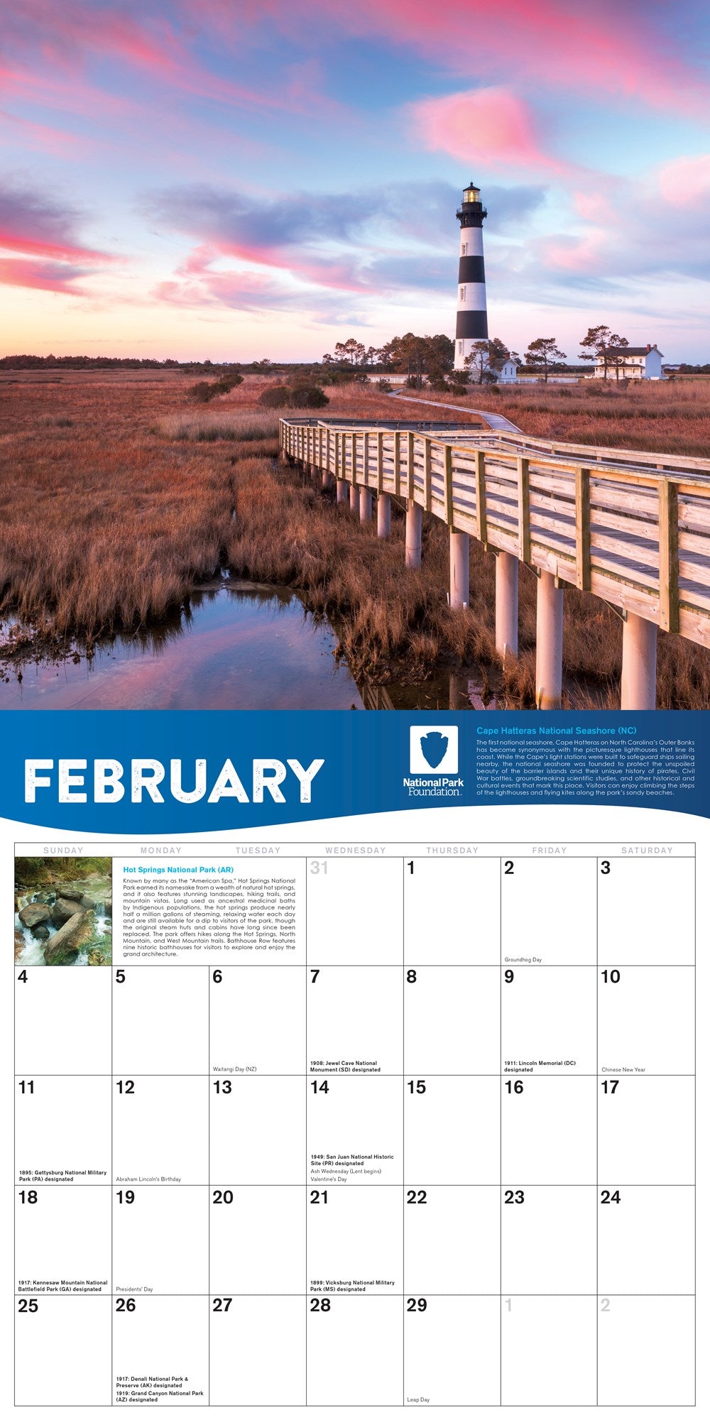 2024 National Park Foundation Wall Calendar