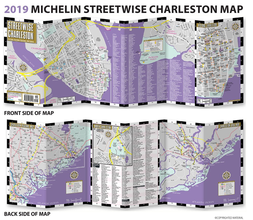 Streetwise Charleston Map - Laminated City Center Street Map of Charleston, South Carolina