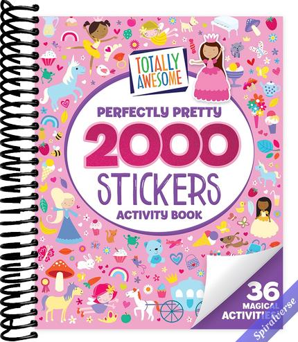 Totally Awesome 2000 Stickers: Perfectly Pretty Princess Activity and Sticker Book for Kids Ages 3-7 (Puzzles, Mazes, Coloring, Dot-to-Dot, And More!)