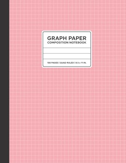 Graph paper Composition Notebook: Grid Paper Notebook | Quad Ruled | 100 Pages | 8.5 x 11" | Pink