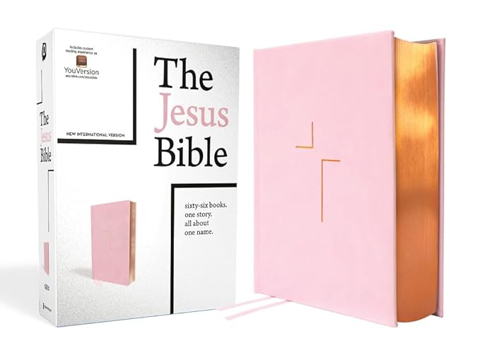 The Jesus Bible, NIV Edition, Leathersoft over Board, Pink, Comfort Print