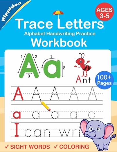 Trace Letters: Alphabet Handwriting Practice workbook for kids: Preschool writing Workbook with Sight words for Pre K, Kindergarten and Kids Ages 3-5. ... Words & Math for Preschool & Kindergarten)