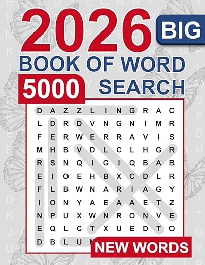 Big Book of Word Search - 5000 New Words: Relaxing Word Search Puzzle Book for Adults and Seniors | Large Print and Anti Eye Strain | Giant and Fun Word Find for Adults