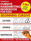 Cursive Handwriting Workbook for Kids: 3-in-1 Writing Practice Book to Master Letters, Words & Sentences