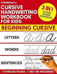Cursive Handwriting Workbook for Kids: 3-in-1 Writing Practice Book to Master Letters, Words & Sentences