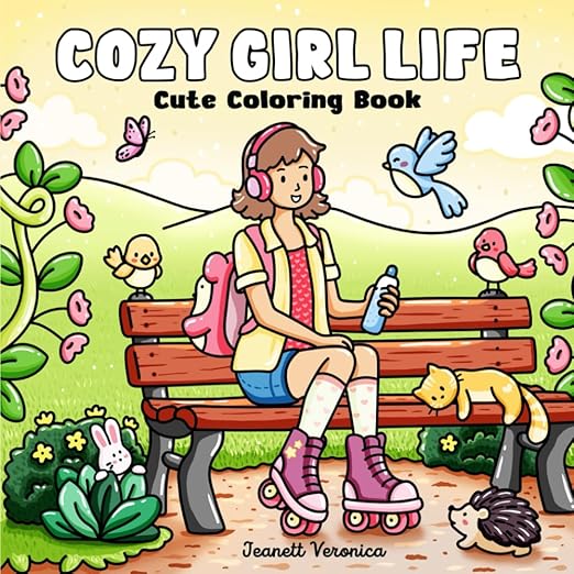 Cozy Girl Life: Cute Coloring Book for Adults & Teens Featuring Adorable Moments, Everyday Activities, and Sweet Nature Scenes (Cozy Girl Series)