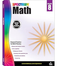 Spectrum 8th Grade Math Workbooks, Ages 13-14, Geometry, Integers, Rational & Irrational Numbers, and Pythagorean Theorem 8th Grade Math Practice, Grade 8 Math Workbook For Teens