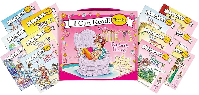 Fancy Nancy's 12-Book Fantastic Phonics Fun!: Includes 12 Mini-Books Featuring Short and Long Vowel Sounds (My First I Can Read, 206)