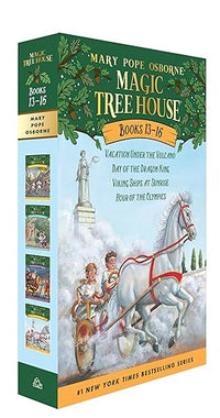 Magic Tree House Boxed Set, Books 13-16: Vacation Under the Volcano, Day of the Dragon King, Viking Ships at Sunrise, and Hour of the Olympics