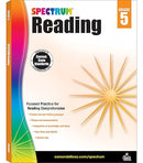 Spectrum Reading Comprehension Grade 5 Workbooks, Ages 10 to 11, 5th Grade Reading Comprehension, Nonfiction and Fiction Passages, Summarizing Stories and Identifying Themes - 174 Pages