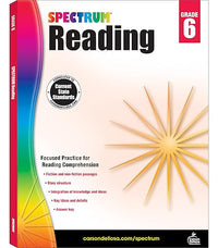 Spectrum Reading Comprehension Grade 6, Ages 11 to 12, 6th Grade Reading Comprehension Workbooks, Nonfiction and Fiction Passages, Analyzing Story Structure, and Critical Thinking Skills - 174 Pages