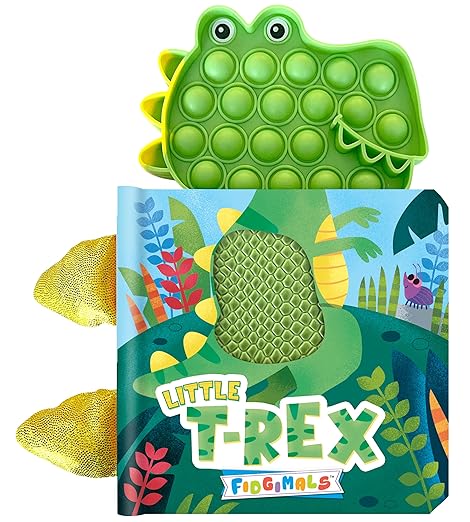 Fidgimals Little T-Rex Dinosaur Baby Book | Educational Children's Books, Sensory Board Book with Pop It Fidget Toys, Perfect Sensory Toys for ... Books with Sensory Fidget Popper Animals)