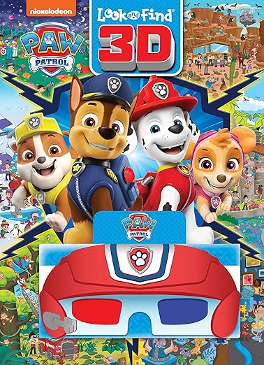 Nickelodeon PAW Patrol 3D Look and Find Activity Book! - PAW Patrol 3D Glasses Included! - PI Kids