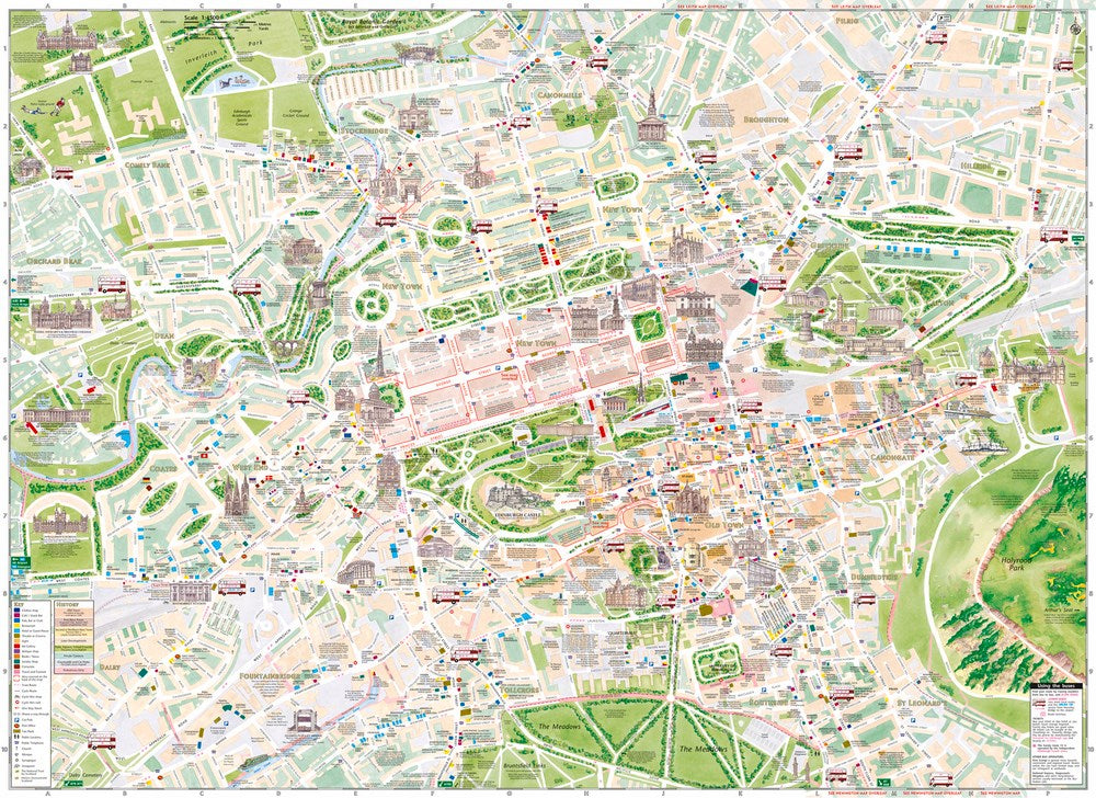 Discovering Edinburgh Illustrated Map