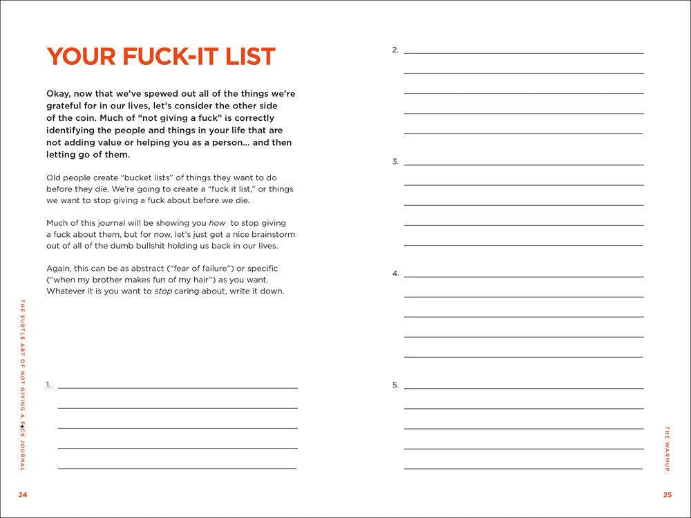 The Subtle Art of Not Giving a F*ck Journal: An Interactive Journal based on the New York Times Bestselling Self-Help Book