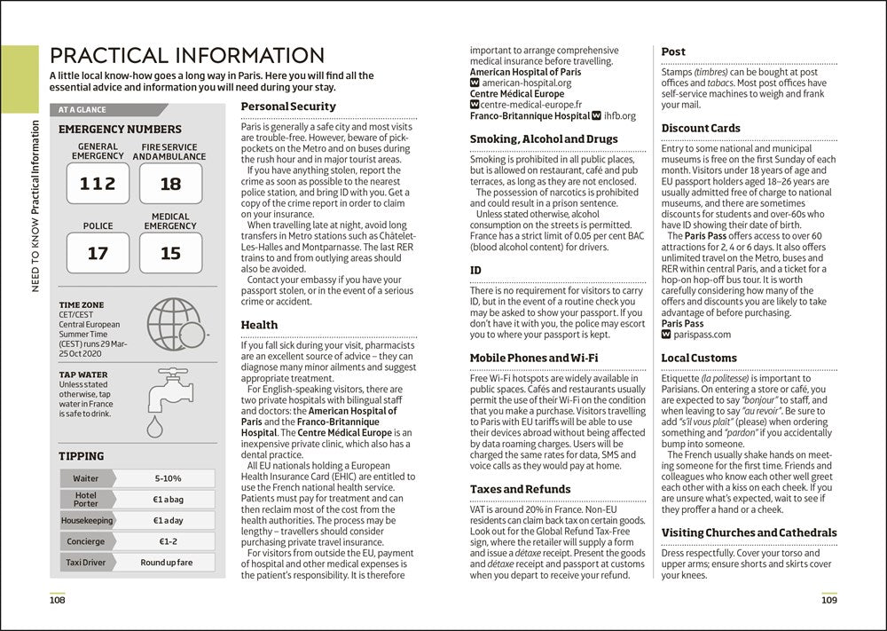 DK Paris Mini Map and Guide