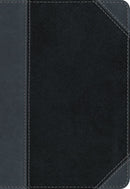 NIV, Thinline Bible, Large Print, Leathersoft, Black/Gray, Red Letter, Comfort Print