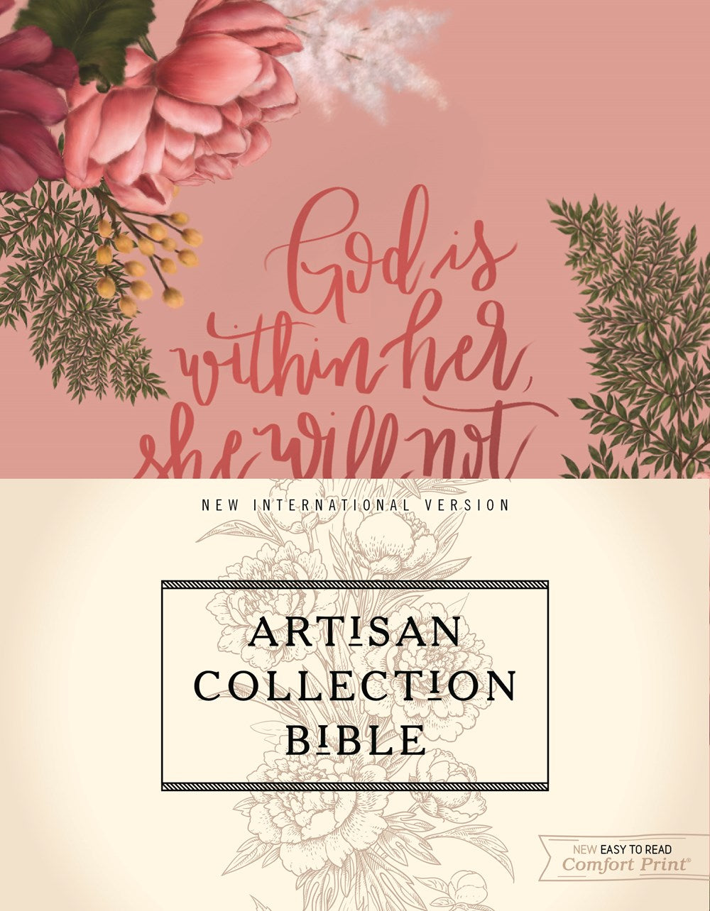 NIV, Artisan Collection Bible, Women's Bible with Journaling Space, Cloth over Board, Pink Floral, Designed Edges under Gilding, Red Letter, Comfort Print