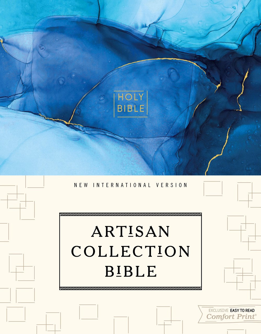 NIV, Artisan Collection Bible, Cloth over Board, Blue, Art Gilded Edges, Red Letter, Comfort Print