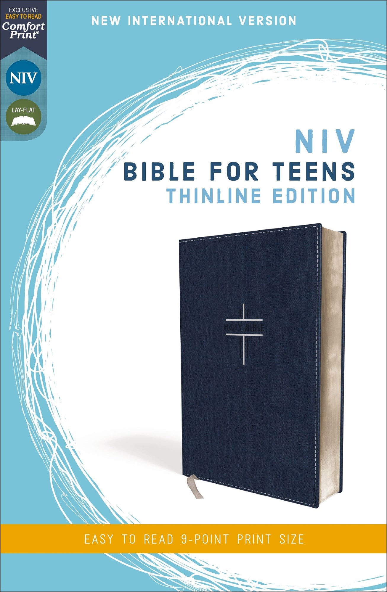 NIV, Bible for Teens, Thinline Edition, Leathersoft, Blue, Red Letter, Comfort Print