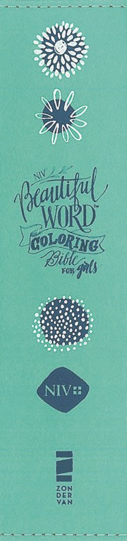 NIV, Beautiful Word Coloring Bible for Girls Pencil/Sticker Gift Set, Updated, Leathersoft over Board, Teal, Comfort Print: 600+ Verses to Color