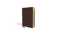 NASB, Thinline Bible, Large Print, Bonded Leather, Burgundy, Red Letter, 1995 Text, Thumb Indexed, Comfort Print