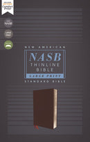 NASB, Thinline Bible, Large Print, Bonded Leather, Burgundy, Red Letter, 1995 Text, Thumb Indexed, Comfort Print
