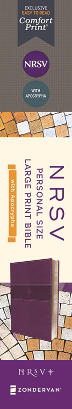 NRSV, Personal Size Large Print Bible with Apocrypha, Leathersoft, Purple, Comfort Print