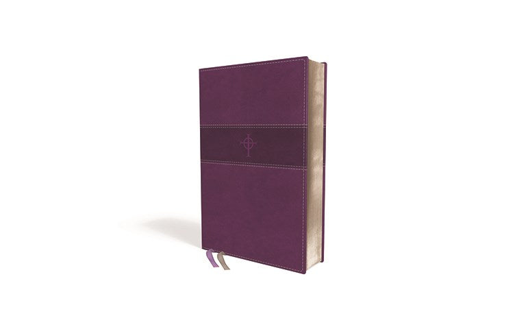 NRSV, Personal Size Large Print Bible with Apocrypha, Leathersoft, Purple, Comfort Print
