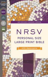 NRSV, Personal Size Large Print Bible with Apocrypha, Leathersoft, Purple, Comfort Print