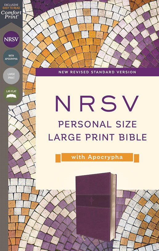 NRSV, Personal Size Large Print Bible with Apocrypha, Leathersoft, Purple, Comfort Print