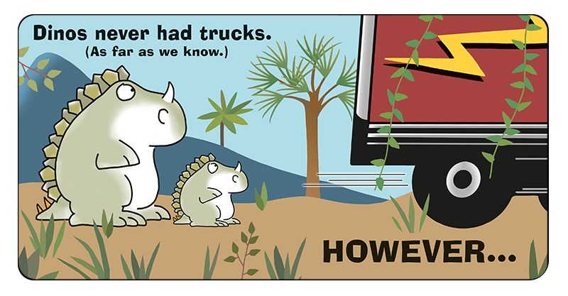 Dinosaurs in Trucks Because Hey, Why Not?