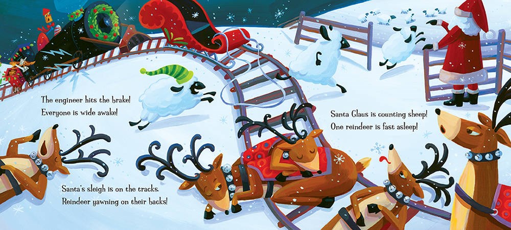Santa and the Goodnight Train Board Book