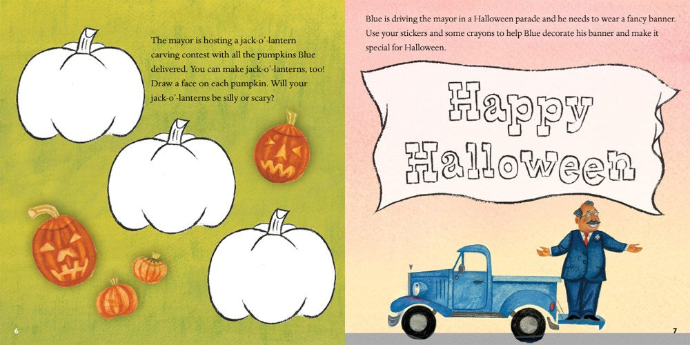 Little Blue Truck Farm Sticker Fun!: A Playful Autumn Activity Book of Counting, Coloring, and Mazes for Children (Ages 4-7)