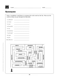 240 Vocabulary Words Kids Need to Know: Grade 6